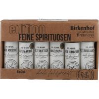 BIRKENHOF tislaamon maistelu-Set Edition Hienot alkoholijuomat 6x 0,02l taitettava laatikko 32-40 % til.